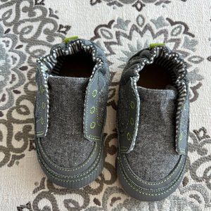 Robeez Stylish Steve Baby Boys Leather Soft Sole Infant Shoes Size 6-12M Stone